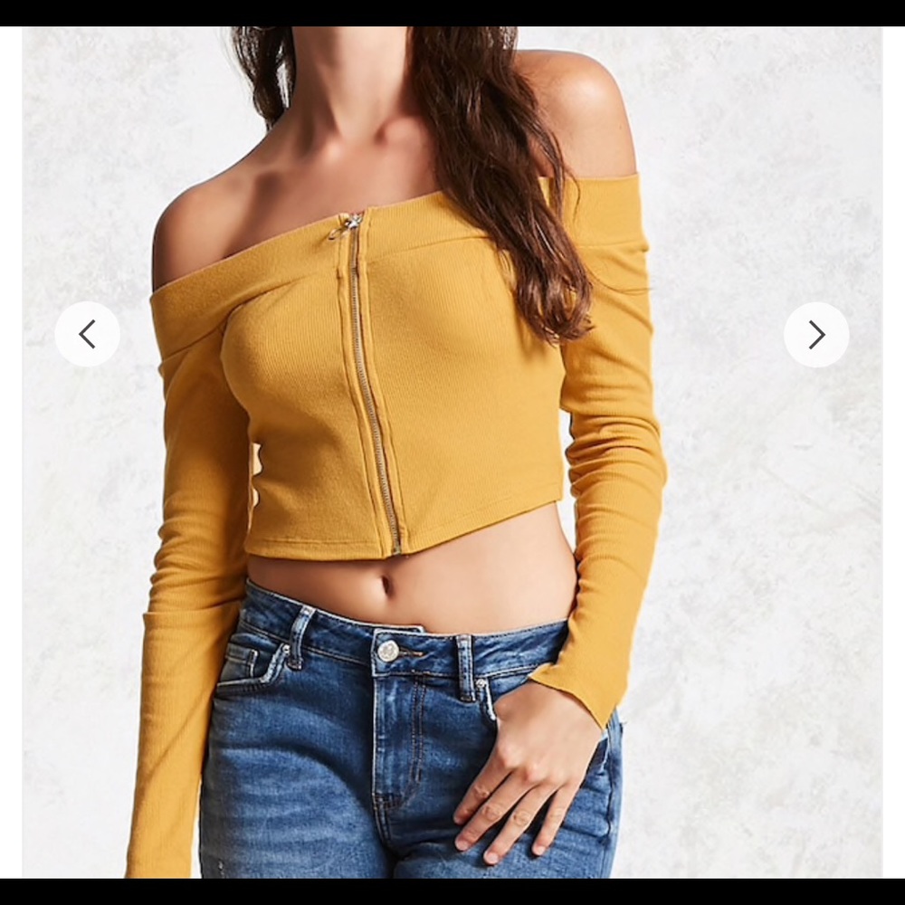 ⭕️3 for $15 | Forever 21 yellow crop top